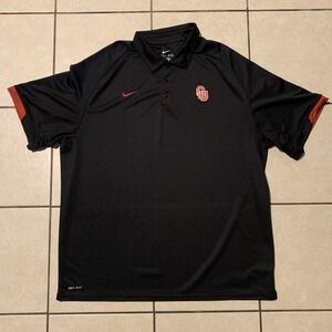 Nike Dri-Fit Oklahoma Sooners Men's 2XL Black Short Sleeve Polo Shirt